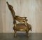 Antique French Louis XV Giltwood Armchairs, Set of 2 11