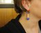 18 Karat Rose Gold Earrings with Diamonds, Coral, Lapis and Sapphires, Set of 2 6