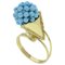 18 Kt Gold Cluster Ring with Stones 1