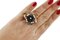 Rose Gold and Silver Cocktail Ring with Onyx, Pearls, Sapphires and Diamonds 7