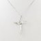 18 Karat White Gold Cross Pendant Necklace with Diamonds 5