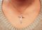 18 Karat White Gold Cross Pendant Necklace with Diamonds 6