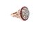 14 Karat Rose Gold and Silver Ring with Rubies and Diamonds 2