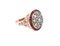 Ring aus 14 Karat Roségold und Silber mit Rubinen und Diamanten 2