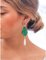 18 Karat White Gold Dangle Earrings with Diamonds, Emeralds, Agate and Coral 5