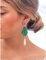 18 Karat White Gold Dangle Earrings with Diamonds, Emeralds, Agate and Coral, Image 5
