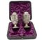 English Silver Salt and Pepper Shakers, 1840s, Set of 2 1
