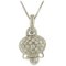 Collier pendentif en forme de cloche en or blanc 18 carats avec diamants 1