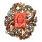 9 Karat Rose Gold and Silver Ring with Diamonds, Engraved Coral, Pearls and Stones, Image 1