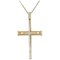 18 Karat Rose and White Gold Cross Pendant Necklace with Diamonds 1
