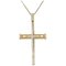 18 Karat Rose and White Gold Cross Pendant Necklace with Diamonds, Image 1