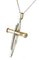 18 Karat Rose and White Gold Cross Pendant Necklace with Diamonds 2