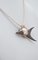 9 Karat Rose Gold and Silver Fish Pendant with Diamond and Baroque Pearl 3