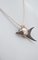 9 Karat Rose Gold and Silver Fish Pendant with Diamond and Baroque Pearl, Image 3