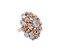 9 Karat Rose and White Gold Ring with Aquamarine and Diamonds 2