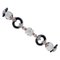 Bracelet en Or Rose 9 Carats et Argent avec Rubis, Diamants, Clairs de Lune et Onyx 1