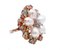 9 Karat Rose Gold and Silver Ring with Sapphires, Diamonds and Pearls 2