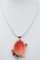 9 Karat Rose Gold Pendant Necklace with Coral, Pearl, Ruby, Turquoise, Garnet and Cameo 4