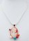 9 Karat Rose Gold Pendant Necklace with Coral, Pearl, Ruby, Turquoise, Garnet and Cameo 2
