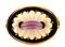 Vintage Yellow Gold Ring with Diamonds, Amethyst, Onyx and Coral, Image 1