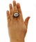 Vintage Gelbgold Vintage Ring mit Diamanten, Amethyst, Onyx und Koralle 6