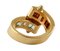 Bague Vintage en Or Jaune 14 Carats avec Diamants, Topazes et Grenats 3