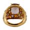 14 Karat Yellow Gold Ring with Central Amethyst, Diamonds, Tsavorite, Garnets and Topazes, Image 3