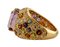14 Karat Yellow Gold Ring with Central Amethyst, Diamonds, Tsavorite, Garnets and Topazes 2