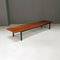 Large Mid-Century Modern Italian Wood Strip Bench with Brass Tips, 1960s 4