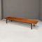 Large Mid-Century Modern Italian Wood Strip Bench with Brass Tips, 1960s 7