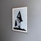 Dova, pintura abstracta italiana moderna en gris y negro, años 80, pintura sobre madera, Imagen 3