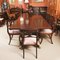 Antique George III Regency Dining Table and Chairs, 1800s, Set of 13 2