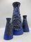 Ultramarinblaue Fat Lava Vasen von Otto Keramik, 2er Set 1