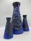 Ultramarine Blue Fat Lava Vases from Otto Keramik, Set of 2 1