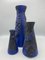 Ultramarinblaue Fat Lava Vasen von Otto Keramik, 2er Set 2