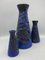 Ultramarinblaue Fat Lava Vasen von Otto Keramik, 2er Set 7