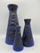 Ultramarinblaue Fat Lava Vasen von Otto Keramik, 2er Set 6