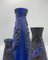 Ultramarinblaue Fat Lava Vasen von Otto Keramik, 2er Set 10