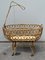 Bamboo & Wicker Cradle, 1950s 1