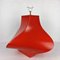 Vintage Kostka Table Lamp in Red Ceramic by Y Boudry, France, 1990s 8