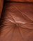 Juego de sofá y sillones vintage de cuero, años 80. Juego de 3, Imagen 4