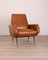 Vintage Lounge Chair in Brown Leather, 1970s, Image 1