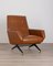 Vintage Lounge Chair in Brown Leather, 1970s 1