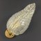 Large Mid-Century Italian Leaf Wall Light in Brass & Murano Glass from Barovier & Toso, 1950s, Image 8