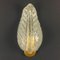 Large Mid-Century Italian Leaf Wall Light in Brass & Murano Glass from Barovier & Toso, 1950s, Image 1