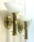 Regency Brass and Stainless Steel Wall Lights from B+M Leuchten, Germany, Set of 2 1