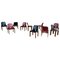 Modell 121 Esszimmerstühle aus rotem & schwarzem Leder von Afra & Tobia Scarpa für Cassina, 1967, 10er Set 6