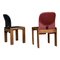 Modell 121 Esszimmerstühle aus rotem & schwarzem Leder von Afra & Tobia Scarpa für Cassina, 1967, 10er Set 9
