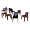 Modell 121 Esszimmerstühle aus rotem & schwarzem Leder von Afra & Tobia Scarpa für Cassina, 1967, 10er Set 5