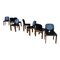 Model 121 Dining Chairs in Walnut & Black Leather by Afra & Tobia Scarpa for Cassina, 1967 Set of 8 6